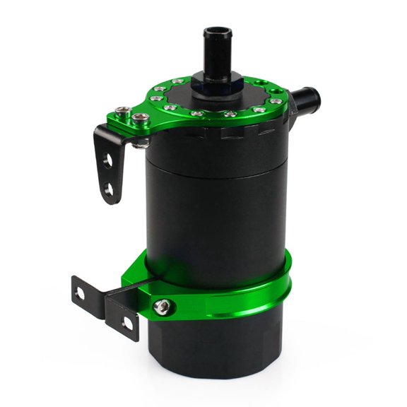 Car Breathable Oil Catch Can Kit Oil Catch Can Resevoir Tank Kit with with Filter Plate for Car Modification Green