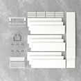 thumbnail image 5 of RST Brands Flow Wall 12 PC Plastic Slatwall Bin Shelf Hook Storage Set - White, 5 of 7