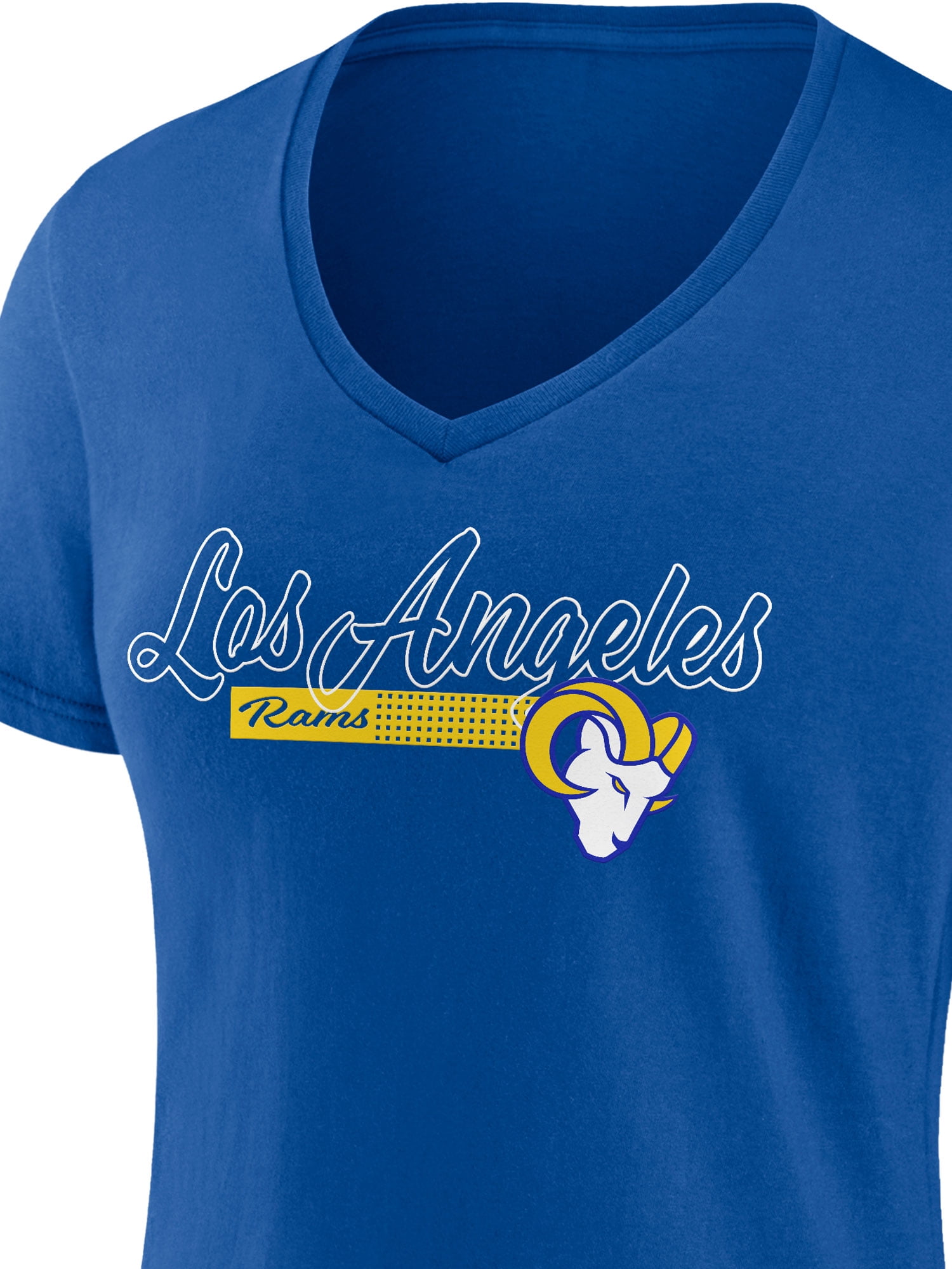 NFL Los Angeles Rams Women's Cotton Blue Short Sleeve T-Shirt