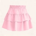 thumbnail image 5 of LJEFF Girls Ruffle Tiered Mini Skirt, Drawstring Flowy Elastic High Waist Cute Summer Casual A-Line Skirts for Girls Pink Size 6 T, 5 of 8