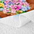thumbnail image 5 of Castle Fairy Cute Black Girl Quilt Full,Flower Butterfly Print Full Bedspread Sets,Pink Blue, 5 of 7