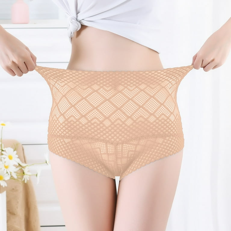 YiHWEI Female Short Lingerie for Plus Size Women Women's Lace Solid Color  High Elastic High Retraction Boxer Underwear Hollow Out Skin Refreshing  Breathable Panties L 