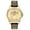 Gold, Brown, variant on 14503148 Boyfriend Silver Tone Logo Dial Brown/White Logo Design Leather Band Women's Watch