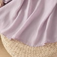 thumbnail image 6 of JGGSPWM Women Summer Retro Embroidered 3/4 Sleeve Linen Gauze Peasant Tops Dressy Casual Beach Boho Cute Blouses Shirts Purple M, 6 of 9