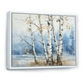 thumbnail image 2 of Designart "Wintry White Birch Forest II" Tree Birch Floater Framed Canvas Prints, 2 of 5