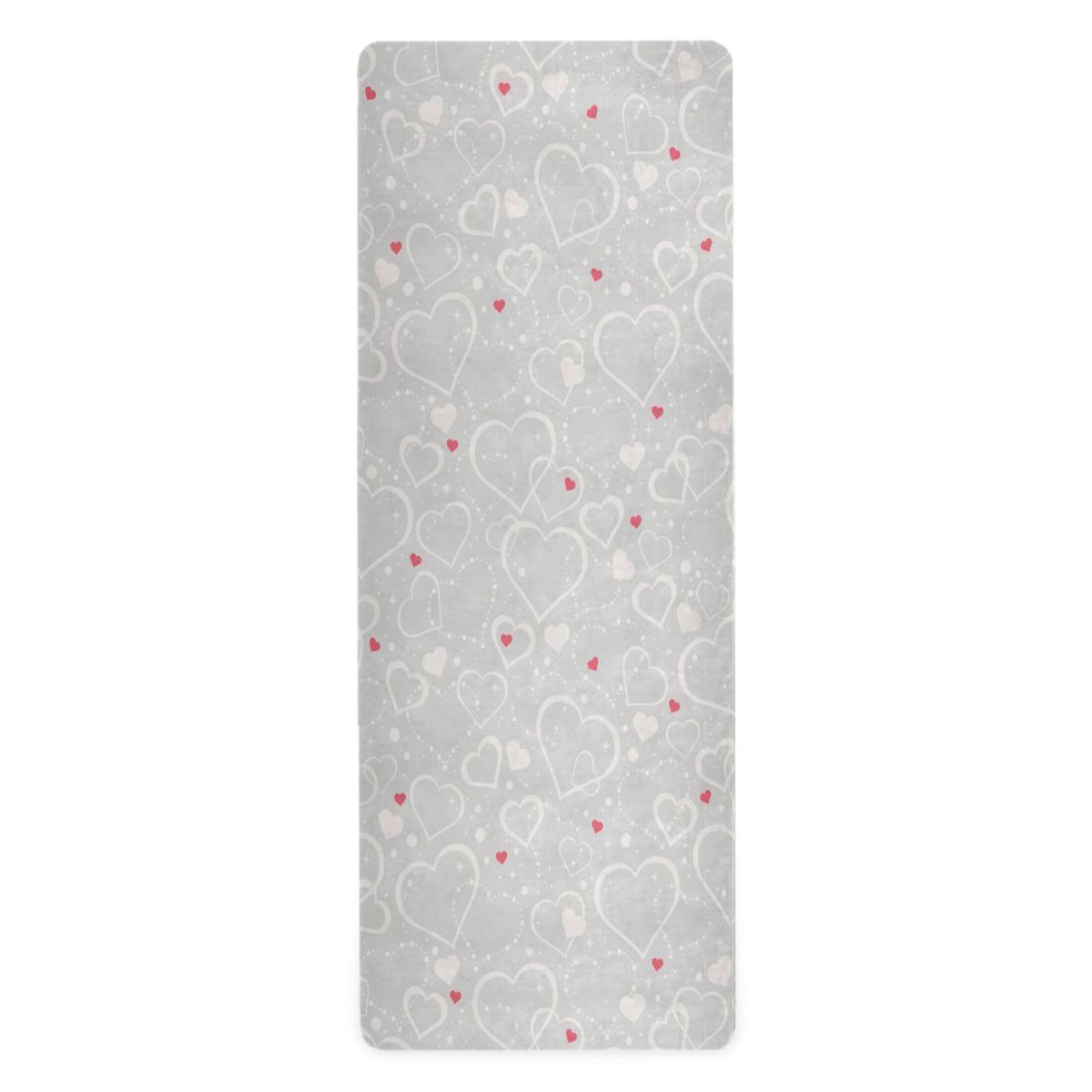 BZSMCE Yoga Mat Women Fitness Mat Gray Heart Pattern