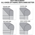 thumbnail image 5 of Fundas elásticas para reposabrazos, fundas de LICRA para brazos para sillas, sofás, sillones, fundas para sofá reclinable con pasadores giratorios, 2 uds., 5 of 5