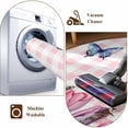thumbnail image 7 of Area Rug for Living Room, Tulips Spring Floral Non-Slip Indoor Large Carpet for Bedroom/Dining Room, Pink Plaid Flowers Butterfly Pastoral Washable Low-Profile Floor Mat Runner Rugs - 2.7 x 5 Ft, 7 of 7