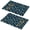 Alien and UFO Deep Blue Pattern, variant on Alien and UFO Deep Blue Pattern PVC Woven Placemats Set Of 2, Outdoor Picnic Placemats Non-slip Gift Ideas for Dining Table Bar,12" X 18"