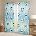 thumbnail image 2 of jejeloiu Cute Panda Blackout Curtains Set of 2 (52x84 Each),Zoo Animal Window Curtains,Blue Green Ombre Curtains and Drapes For Boys Girls,Ultra Soft Home Decor, 2 of 6