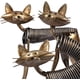 thumbnail image 5 of RV Escultura de gato Metal Hierro Hogar Arte Artesanía Decoración Adornos de mobiliario, sentado Rojo Verde, 5 of 5