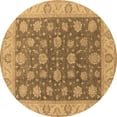 thumbnail image 1 of Ahgly Company Indoor Round Oriental Brown Traditional Area Rugs, 8' Round, 1 of 4