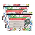 thumbnail image 2 of 2 Pack Pencil Bag 9.84x6.1 Inch 3-Ring Page Turning Folder Zipper Pencil Case Pencil Bag Page Turning File BagColored Lollipop, 2 of 6