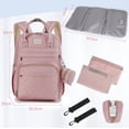 thumbnail image 4 of Pañalera Mochila Para Bebe Mama Moderna Impermeable De Viaje Modelo Rosa, 4 of 4