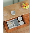 thumbnail image 6 of Aiho 45.5'' Kitchen Island Cart with Storage , Rolling Kitchen Island with Folding Drop Leaf Breakfast Bar for Dining Room, Brown, 6 of 9
