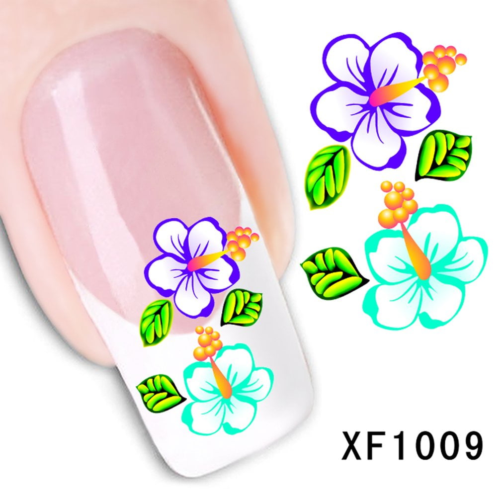 XF nail sticker simulation flower watermark nail sticker XF1009