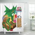 thumbnail image 1 of ABPHQTO Muffin Dragon Cookies Cupcakes Cherry Hornear Cocina Cortina de ducha 160x180 cm, 1 of 1