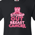 thumbnail image 4 of Inktastic Stomp Out Breast Cancer with Pink Cowgirl Boots Youth T-Shirt, 4 of 5