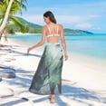 thumbnail image 7 of FORMRS Womens Long Sarong Beach Wrap Semi-Sheer Bikini Skirt Bathing Swimsuit Cover Up, Green Forest, 7 of 7