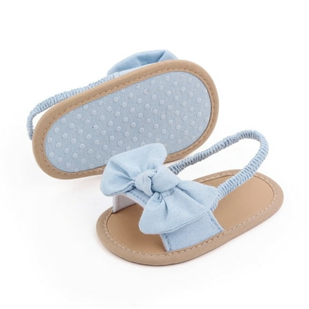 

Cathalem Water Shoes for Toddler Girls Toddler Kids Barefoot The Walkers Bowknot 0-18M Prewalker Girls Girl Sandals Size 3 Sandal Blue 6 Months
