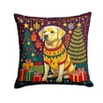 thumbnail image 2 of Yellow Labrador Retriever Christmas Fabric Decorative Pillow 14 in x 14 in, 2 of 2