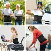 Womens Back Brace for Lower Pain Relief & Herniated Disc Sciatica,Back Support Belt for Lifting at Work Scoliosis,Black,XL