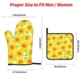 thumbnail image 2 of Cauagu Sunflowers2 Print Oven Mitts and Pot Holders 4 pcs Set,Extra Thicken Long Kitchen Oven Glove Potholders BBQ Gloves-Oven Mitts and Pot Holders(11 Inch), 2 of 6
