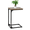 Brown, variant on YRLLENSDAN C Shaped End Table, Small Metal Side Table Slide Under Couch, Bed Table with Adjustable Feet for Small Space, Living Room, Bedroom, Bedside, Black
