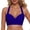33Blue, variant on Supportive Push Up Bikini Top for Women Large Bust Full Coverage Underwire Swim Top Adjustable Tie Back Bathing Suit Top