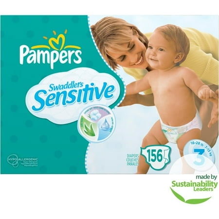 Pampers - Swaddlers Sensitive Diapers XL Case (Choose Your Size)