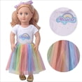 thumbnail image 5 of de hecha  adaptaciónción a regalos de disfraces de ropa de muñeca de bebé de 16 pulgadas CUTICAT Vestido de verano de muñeca de 18 pulgadas, 5 of 5