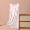thumbnail image 3 of HomeGardon,Nightgowns for Women Sleepwear,Womens Sleeveless Skirt Summer Thin Loose Dress Casual Solid Color Home Nightgown,XL-XXXXXL, 3 of 3