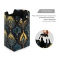 thumbnail image 3 of Yayeee Freestanding Laundry Hamper with Handle Collapsible Large Storage Basket for Clothes, Navy Blue Art Pattern, 3 of 7