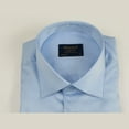 thumbnail image 2 of Men 100% Sateen Cotton Shirt Manschett Quesste Turkey Slim Fit 4010-11 SKy Blue, 2 of 6