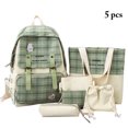 thumbnail image 2 of Girls School Backpack Set Nylon 5PCS Casual Elementary Bookbag Campus Backpack, 2 of 10