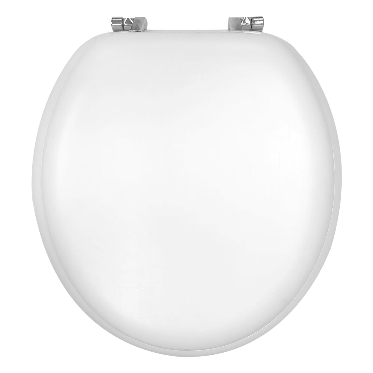 Design Trends Round Memory Foam Cushion Toilet Seat with Chrome Hinges