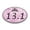 13.1 Pink Princess, variant on Magnet Me Up 13.1 Half Marathon Pink Princess Oval Magnet Decal, 4x6 In, Vinyl Automotive Magnet
