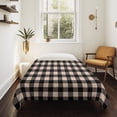 thumbnail image 4 of Black Plaid Tapestry for Bedroom Wall Hanging Tapestry, Vintage Country Gray Buffalo Check Gingham Ceiling Backdrop Tapestries Poster Blanket Wall Decor for Teens Room Living Room Dorm 51" x 59", 4 of 8