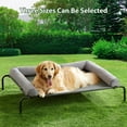 thumbnail image 2 of Cooling Elevated Dog Bed for Large Dogs – Waterproof Raised Dog Cot with Slope Headrest, Breathable Teslin Mesh, Durable & Portable Pet Bed for Indoor and Outdoor Use, Grey, 2 of 9