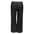 thumbnail image 4 of LWavelet Sequin Fabric Wide Leg Pants Women Party Festive Wear Black M, 4 of 5