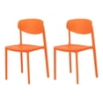 thumbnail image 2 of Mini sillas de  1:6, 2 piezas, modelo Micro paisaje, muebles de comedor, sala de estar, cocina, escena, decoración, suministros de paisaje Naranja Yotijar Escritorio de casa de muñecas, 2 of 8