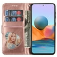 thumbnail image 5 of Allytech Glitter Case for Google Pixel 8a, Bling PU Leather Flip Folio Stand Cards Holder Anti-Scratch Shockproof Bumper Wallet Case Cover for Google Pixel 8A - Rosegold, 5 of 5