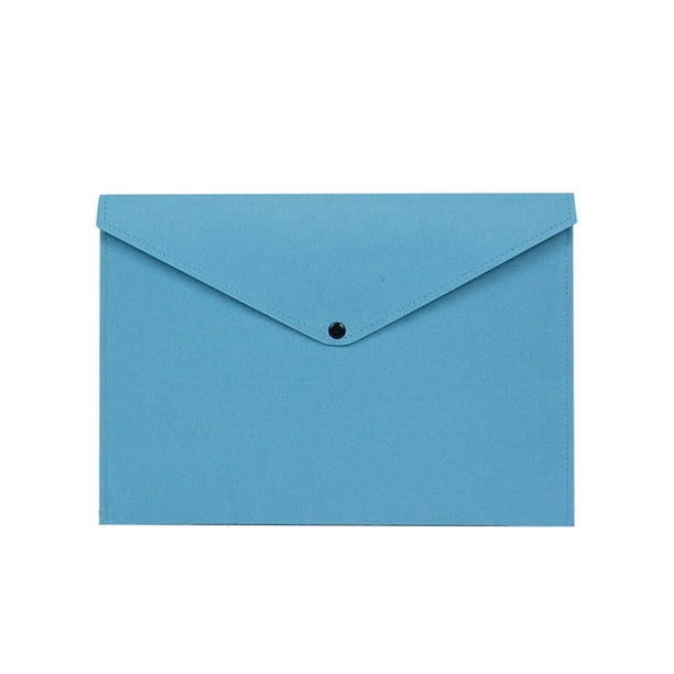 Matsuzay Organizador de carpetas de fieltro Manténgase organizado con facilidad y estilo Bolsa de documentos de fieltro duradera y sin desorden Almacenamiento y organización del hogar azul cielo claro