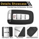 thumbnail image 4 of Carcasa de llavero de 4 botones para Hyundai Sonata 2011-2015 Reemplazo de control remoto de entrada sin llave tono negro plateado, 4 of 6