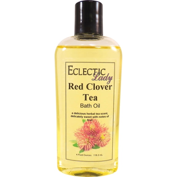 Red Clover Tea Bath Oil - Scented Body Oil - Relaxing & Moisturizing Bathing Oil - Fragrance Body Oil For Dry & Rough Sensitive Skin - 4 oz
