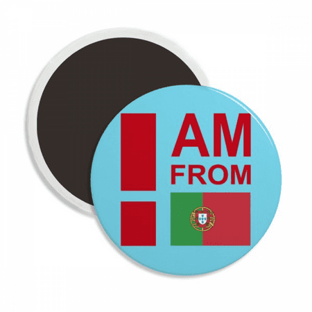 

I Am From Portugal Art Deco Fashion Round Ceracs Fridge Magnet Keepsake Decoration