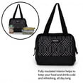 thumbnail image 4 of Igloo Leftover Polyester Lunch Tote Cooler, 9 Can Capacity, Black and White, Well Suited to Hot or Cold Meals Away from Home, 4 of 16