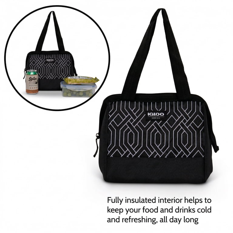 Igloo Leftover Polyester Lunch Tote, 9-Can, Black photo 3