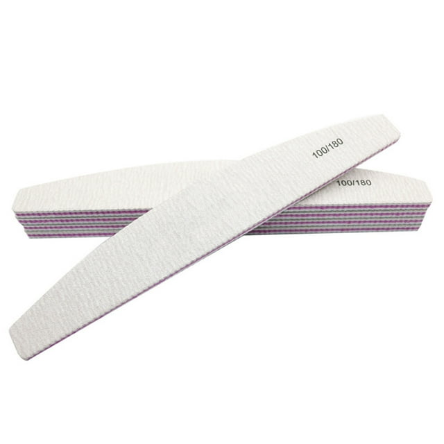Seitruly Tira de lima de uñas en forma de media luna para el cuidado personal, accesorio para forma a la manicura, tiras de pulido, herramienta Type3 NO3