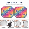 thumbnail image 7 of Multi-Size 2pce Car Front Glass Visor Collapsible Sunscreen No Odor Comfortable For Most Cars Suv Trucks Darkorchid Tie Dye Background Rainbow Colors Tie-Dye Pattern, 7 of 7
